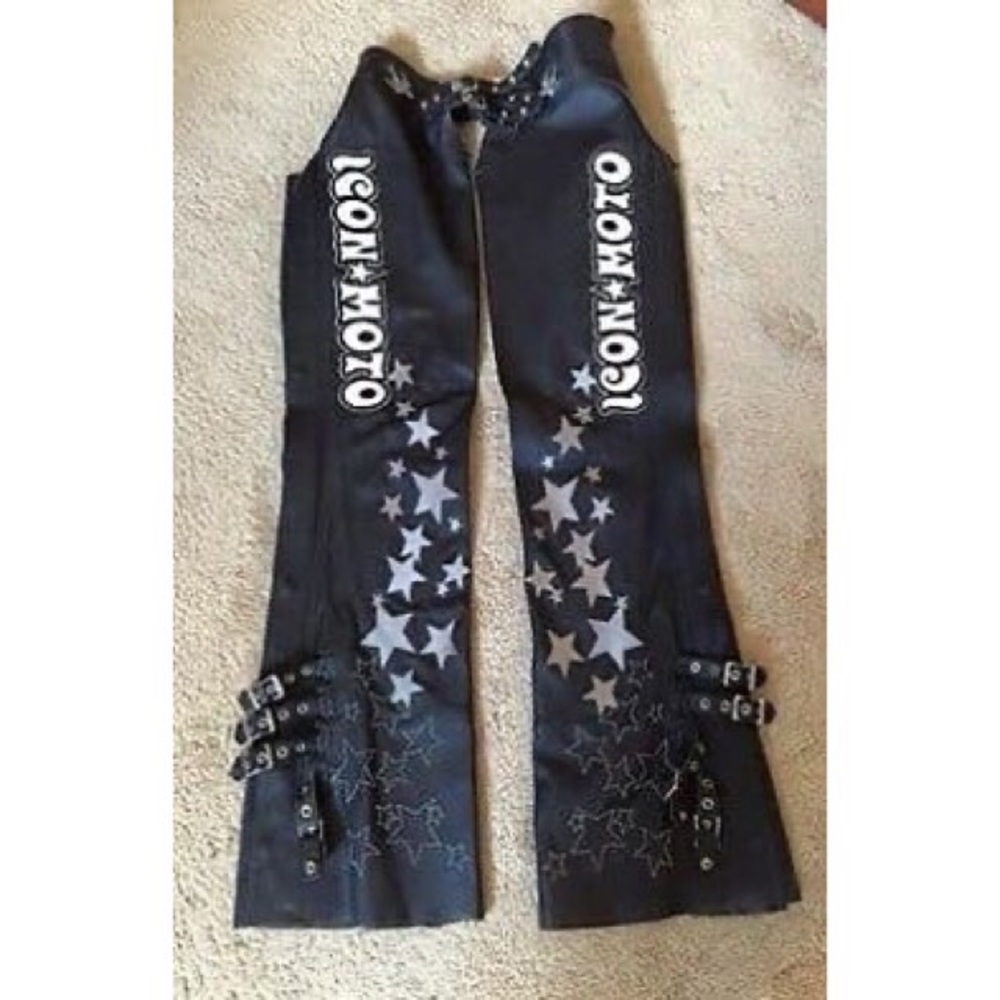 Icon Moto Leather Chaps